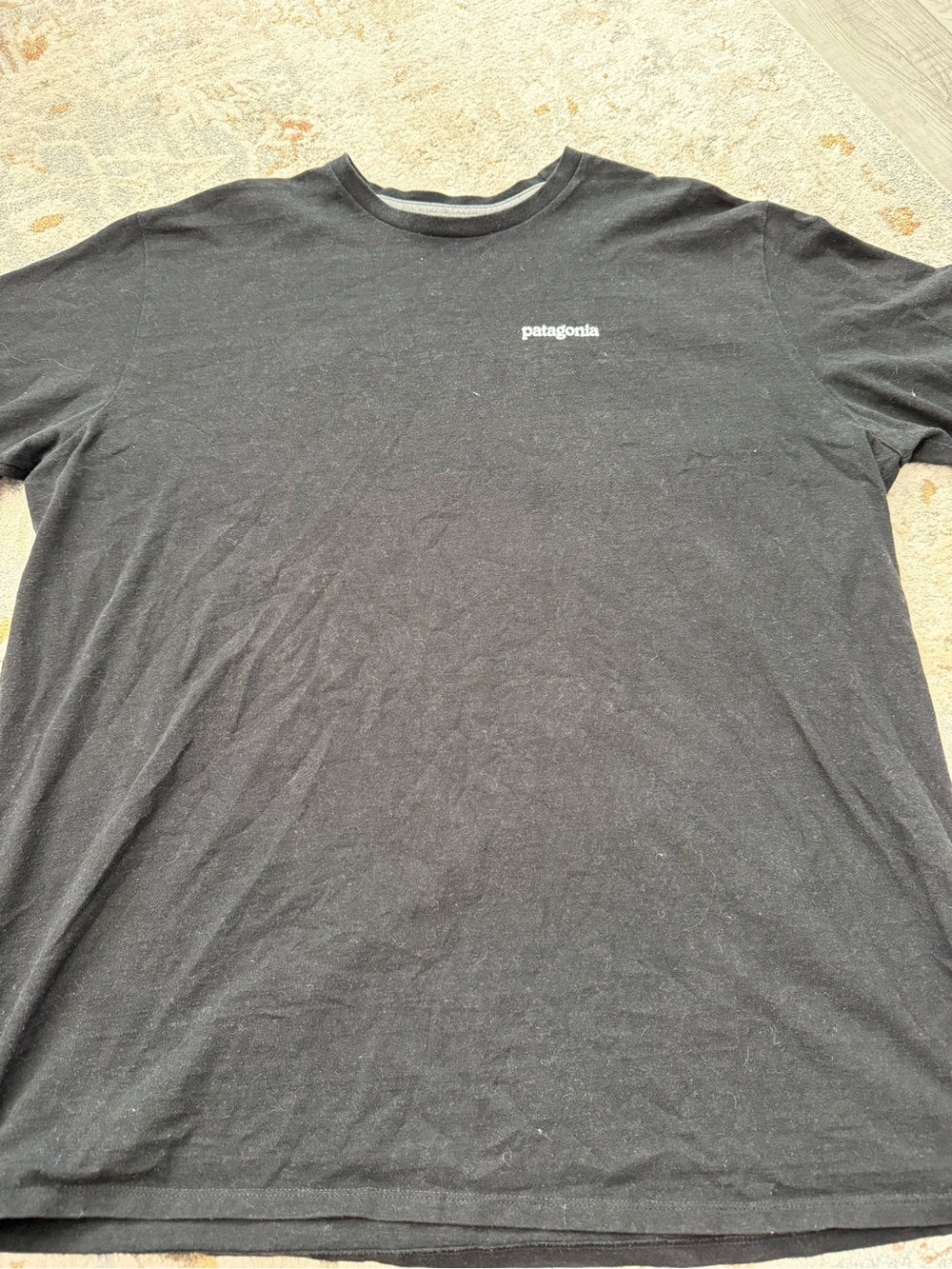 Patagonia Black Short-Sleeve Logo Tee